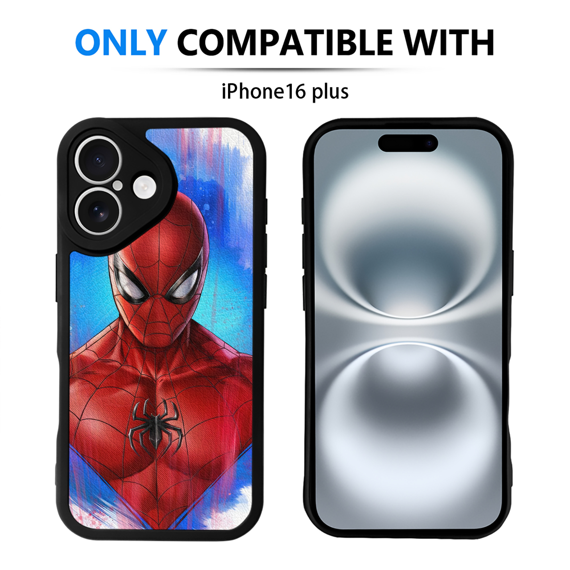 （画像用） Spider Man スパイダーマン 【iPhone 16シリーズ対応】シリコンスマホケース（レザー調） 材質：シリコン